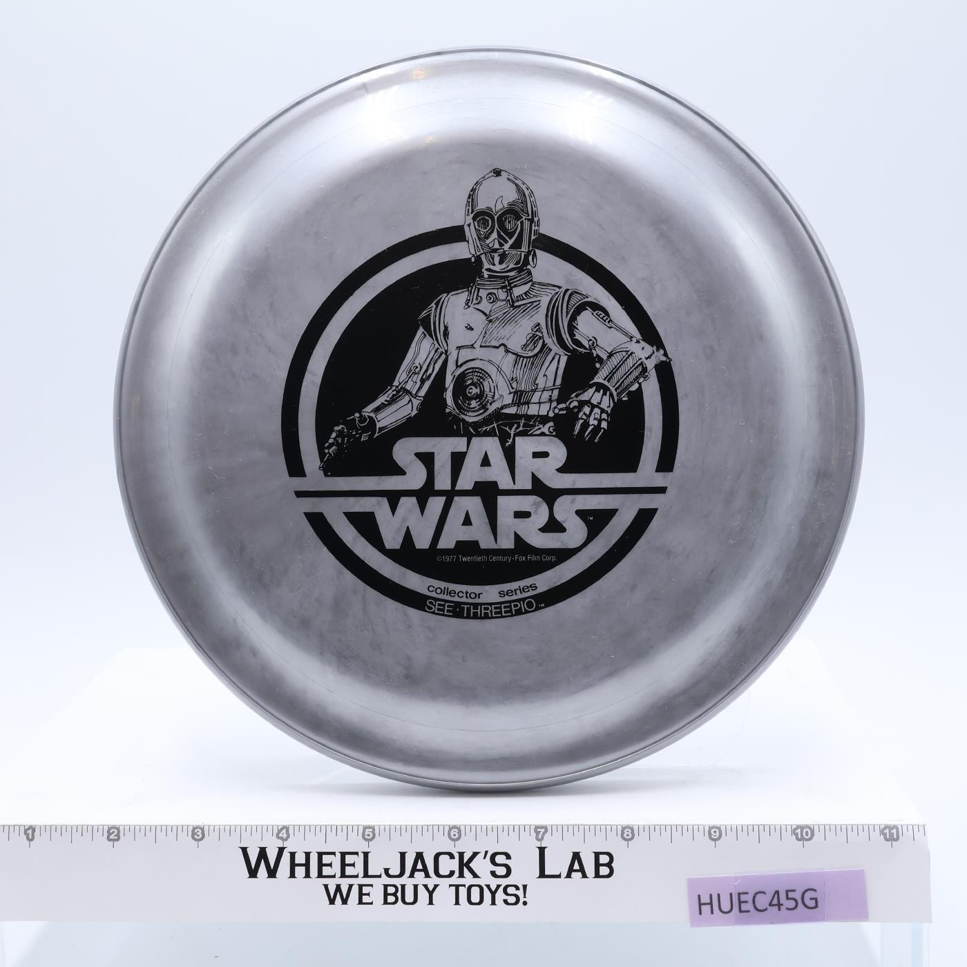 C-3PO Collector Series Star Wars Frisbee Disc 9.5" 1977 Vintage