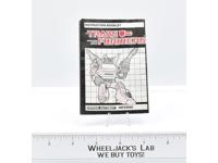 Inferno Action Figure Vintage Instruction Manual Booklet 1985 G1 Transformers