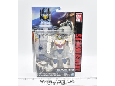Autobot Breakaway &amp; Throttle Deluxe MOSC Titans Return Generations Transformers