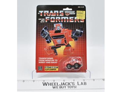 Cliffjumper CIRCLE STAMP NR MINT Cardback W BUBBLE Vintage 1984 G1 Transformers