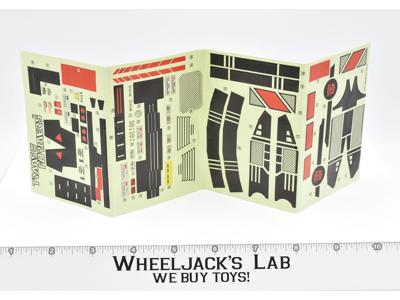 Jetfire Decal Sticker Sheet G1 Transformers 1985 Vintage Hasbro Action Figure