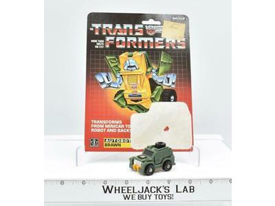 Brawn WITH CARDBACK Vintage Hasbro 1984 G1 Transformers Action Figure