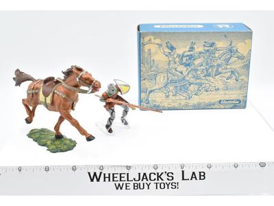 8855 Mounted Cavalry Soldier Norman W Lance Toy Soldiers Elastolin 70MM W/BOX