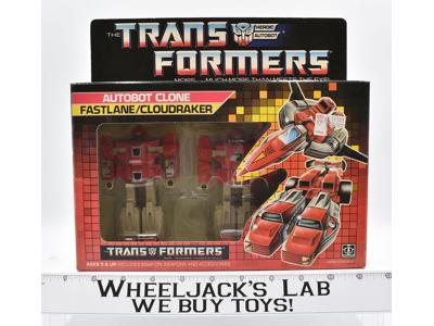 Fastlane &amp; Cloudraker MIB Complete 1986 Vintage Action Figure G1 Transformers