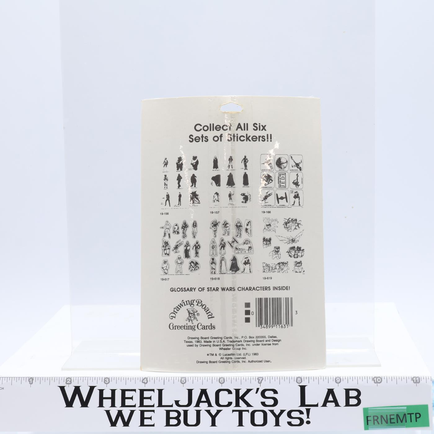 Star Wars Return of the Jedi Stickers 1983 Drawing Board NEW SEALED