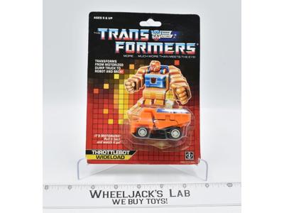 Wideload Throttlebot W/ BUBBLE NR MINT FIG Hasbro Vintage 1987 G1 Transformers