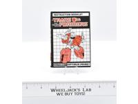 Optimus Prime Powermaster Instruction Manual Booklet 1988 Hasbro G1 Transformers