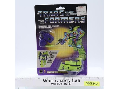 Bonecrusher TM G1 Transformers Hasbro 1985 Action Figure MOSC NEW Sealed