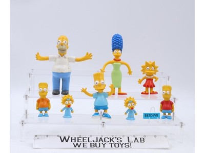 Lot of 8 Bendable Figures The Simpsons 1990 Jesco Action Figures