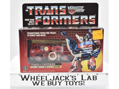 Inferno MIB SEALED ON CARD UNUSED STICKERS 1985 Vintage G1 Transformers