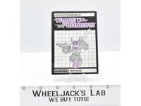 Tantrum Action Figure Vintage Instruction Manual Booklet 1986 G1 Transformers