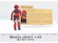 Wild Weasel Cobra Rattler Pilot V1 100% Complete GI Joe Hasbro 1984 Vintage