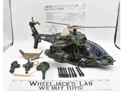 Night Attack Chopper Helicopter ELECTRONIC WORKS 100% Complete 2002 GI Joe