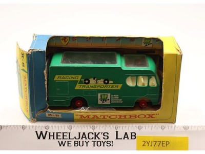 King Size Racing Car Transporter K-5 Lesney Matchbox Series w/ Box England GREEN
