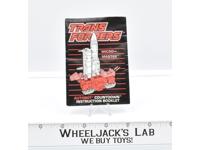 Countdown Action Figure Instruction Booklet Manual 1989 Vintage G1 Transformers