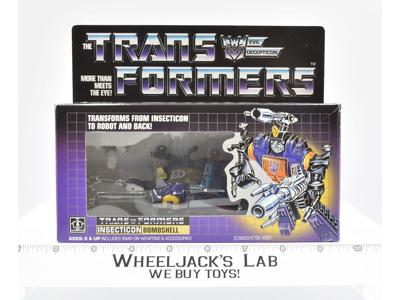 Bombshell NR MT FIGURE NICE BOX MIB Complete 1985 Vintage G1 Transformers