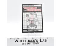 Red Alert Action Figure Instruction Manual Booklet 1985 Hasbro G1 Transformers