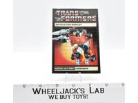 Sideswipe Action Figure Instruction Manual Booklet 1984 Hasbro G1 Transformers