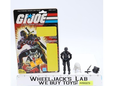 Snake Eyes V2 W/ Timber Complete 34 Cardback 1985 G.I. Joe Hasbro Vintage Figure