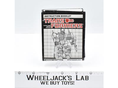 Metroplex Action Figure Instruction Manual 1985 Vintage Hasbro G1 Transformers