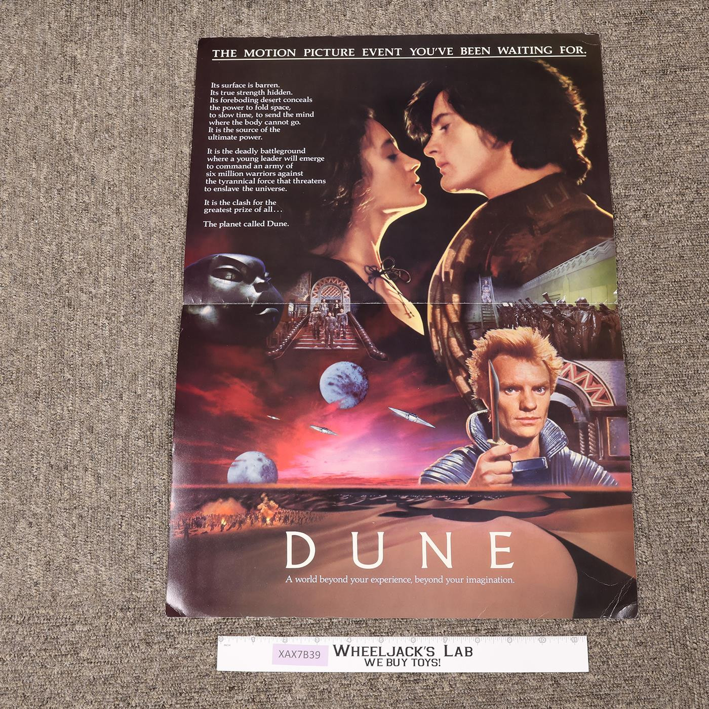 Dune 1984 Movie Poster 15 x 22 Vintage