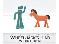 Gumby &amp; Pokey 3" bendable Poseable Jesco 1989 Prema