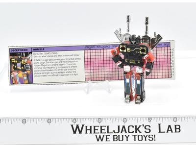 Rumble Cassette ~ 100% Complete 1985 Vintage Action Figure G1 Transformers