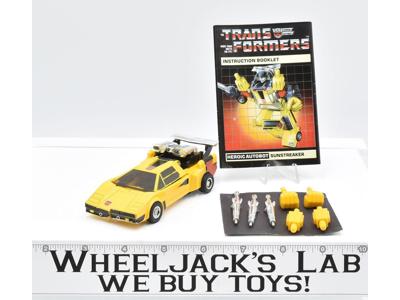 Sunstreaker ~ 100% Complete 1984 Hasbro G1 Transformers Action Figure W MANUAL