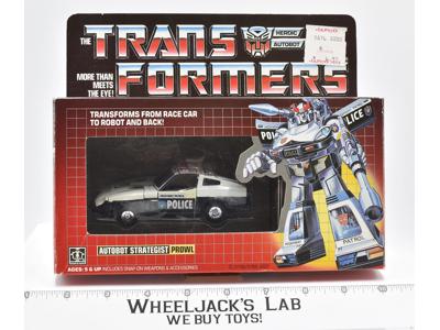 Prowl NICE BOX 100% Complete 1985 Vintage Hasbro Action Figure G1 Transformers