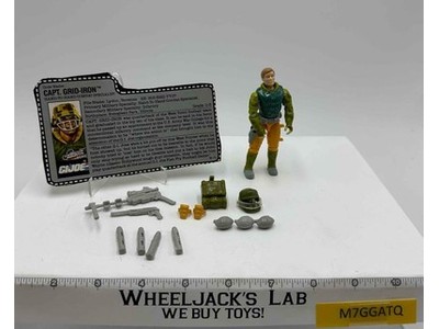 Capt. Grid-Iron V1 100% Complete 1990 G.I. Joe Hasbro Vintage Action Figure