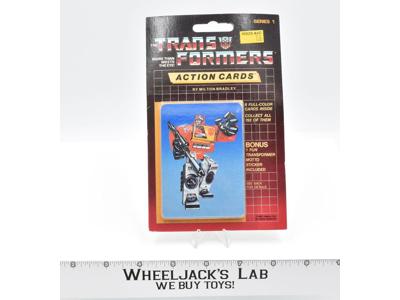 Blaster Sealed Pack Card #19 of Transformers Trading Action Cards 1985 G1