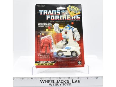 Searchlight Throttlebot W/ BUBBLE W DECOY NR MINT FIGURE 1987 G1 Transformers
