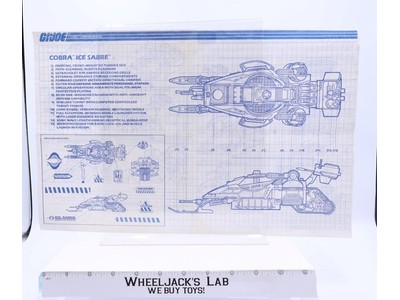 Ice Sabre 1992 ORIGINAL Instructions Blueprints G.I. Joe Hasbro Action Figure