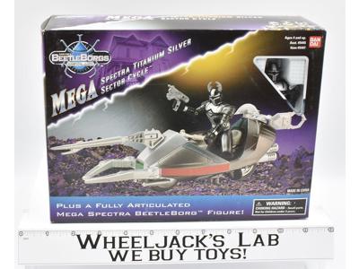 Mega Spectra Titanium Silver Sector Cycle NEW Beetleborgs Bandai 1997