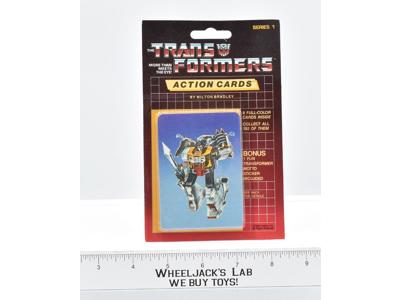 Grimlock Sealed Pack Card #34 of Transformers Trading Action Cards 1985 G1