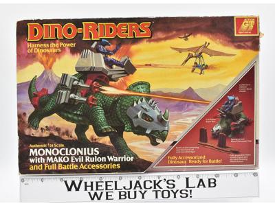 Monoclonius W Mako Boxed Dino Riders Vintage Action Figure 1987 Tyco