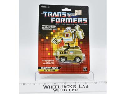 Rollbar Throttlebot W/ BUBBLE NR MINT FIG Hasbro Vintage 1987 G1 Transformers