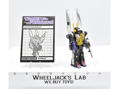 Kickback ~ 100% Complete 1985 Vintage Action Figure G1 Transformers W MANUAL