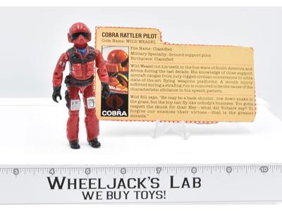Wild Weasel Cobra Rattler Pilot V1 100% Complete GI Joe Hasbro 1984 Vintage
