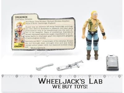 Buzzer Dreadnok v1 100% Complete 1985 GI Joe Vintage Hasbro Action Figure