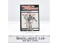 Snarl Action Figure Instruction Manual Booklet 1985 Hasbro G1 Transformers