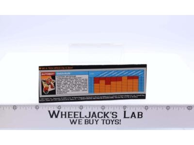 Over-Run Action Figure Tech Spec 1990 Vintage Hasbro G1 Transformers