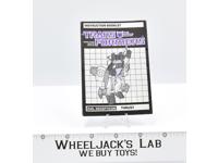 Thrust Action Figure Instruction Manual Booklet 1985 Hasbro G1 Transformers