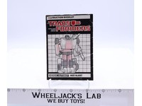 Red Alert Action Figure Instruction Manual Booklet 1985 G1 Transformers
