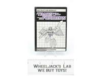 Divebomb Action Figure Instruction Manual Booklet 1986 Hasbro G1 Transformers