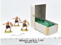 8503 3 Viking Foot Soldiers W Axes Toy Soldiers Elastolin 70MM W/BOX