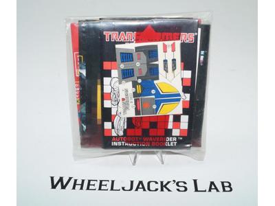 Waverider Decal Sticker Sheet PACKET G1 Transformers 1988 Vintage Hasbro