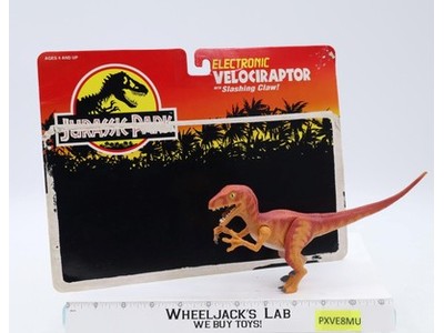 Electronic Velociraptor JP10 COMPLETE Jurassic Park Hasbro W/CARDBACK WORKS