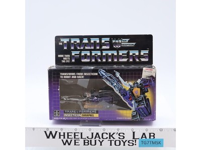 Shrapnel 100% Complete W/BOX & INSERT MIB G1 Transformers 1985 UNUSED STICKERS