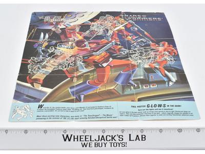 Predaking Rodimus Insert Poster Glow n The Dark G1 Transformers Acion Figure